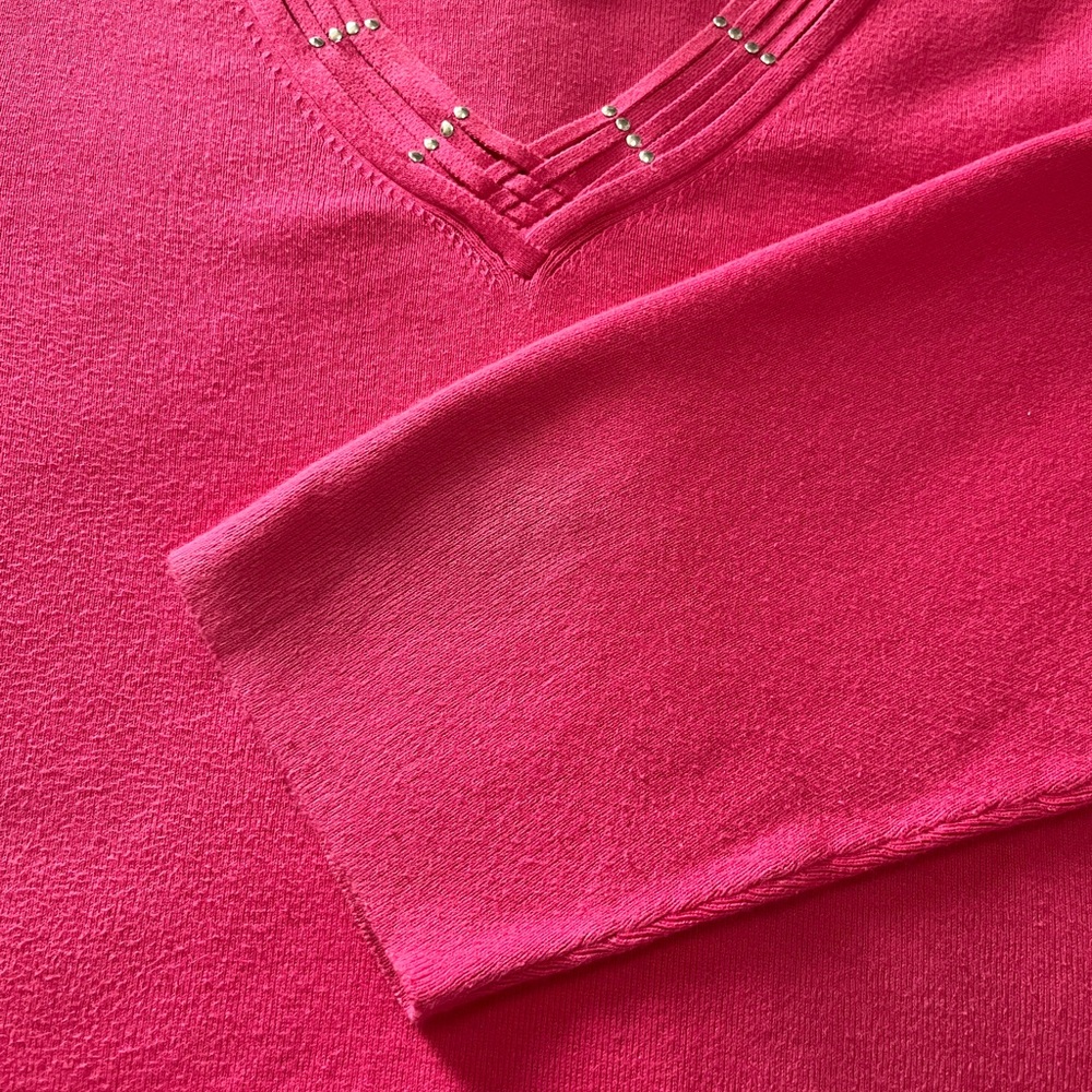 Hampshire Studio Pink Sweater, Size XL - Picture 5 of 5